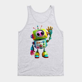 Cute Friendly Robot for Kids and Adults Tank Top